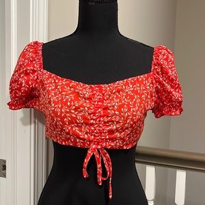 Red crop top, size small